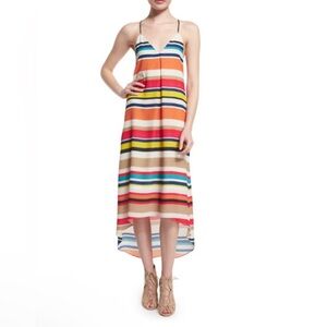 Alice + Olivia Cortes Striped Racerback Midi Dress Multicolor Women’s Sz S
